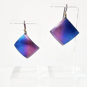 Titanium Anodized Diamond Shape Earrings